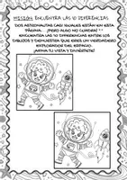 Vista previa - Hojas de trabajo - Aventura Cosmica: Aprende, juega y colorea el espacio - página 3