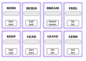 Aperçu - Autre type de ressources - Irregular Verb Cards - Cartes des verbes irréguliers en anglais - Page 2