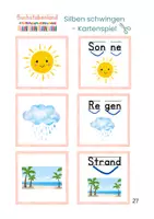 Vorschau - Arbeitsblätter - Silben schwingen lernen- mit Sommer- und Wintermotiven - Seite 3