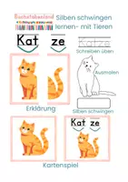Vorschau - Arbeitsblätter - Silben schwingen lernen- komplettes Paket mit Extraaufgaben - Deckblatt