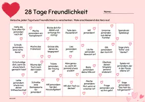 Vorschau - Arbeitsblätter - 28 Tage Freundlichkeit Lehrpersonenkommentar - Deckblatt