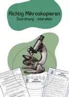 Vorschau - Arbeitsblätter - Arbeiten mit dem Mikroskop - Richtig Mikroskopieren - Deckblatt