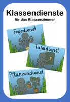 Vorschau - Poster - Klassendienste Aushang für den Klassenraum Krakenklasse - Deckblatt