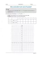 Vorschau - Arbeitsblätter - Einführung Quadratische Funktionen: Gruppenpuzzle - Deckblatt
