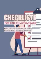 Vorschau - Arbeitsblätter - Checkliste für eine Inhaltsangabe - Deckblatt