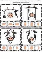 Vorschau - Arbeitsblätter - 🐮Bauernhof Klammerkarten Formen Schattenbilder Kuh - Seite 3