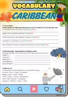 Vorschau - Arbeitsblätter - Vocabulary work Caribbean - Grade 9 - Seite 1