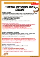 Vorschau - Arbeitsblätter - SAVANNE: Leben und Wirtschaft in der Savanne - Erdkunde für die Sek 1 - Seite 1
