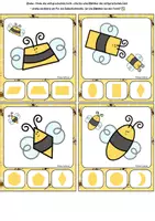 Vorschau - Stationenlernen - 🐝 Biene Hummel Klammerkarten Formen Schattenbilder - Seite 3