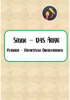 Vorschau - Stundenentwürfe - Sinne - das Auge: Planung und didaktische Überlegungen - Deckblatt
