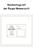 Vorschau - Arbeitsblätter - Büchlein zu den Wochentagen mit Raupe Nimmersatt - Deckblatt