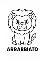 anteprima - Materiale per pittura e bricolage - Le Emozioni degli animali-Libro da colorare - Pagina 3