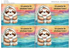 Vorschau - Mal- und Bastelvorlagen - Feriengrüße mit Teebeuteln - Sommerferien, Pfingstferien - Seite 3