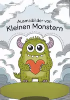 Vorschau - Mal- und Bastelvorlagen - Ausmalbilder von kleinen Monstern - Deckblatt