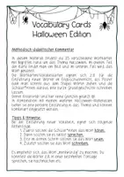 Vorschau - Spiele - Vocabulary Cards Word Cards Halloween Englischunterricht - Seite 1