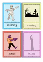Vorschau - Spiele - Vocabulary Cards Word Cards Halloween Englischunterricht - Seite 2