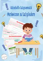 Vorschau - Präsentationen/Tafelbilder - Freebie: Merkwissen zur Satzgliedbestimmung - Deckblatt