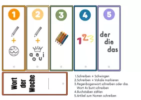 Vorschau - Fördermaterial/Inklusion - Wort des Tages / Wort der Woche Fächer (Klasse 1-2) - Seite 2