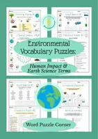 Vorschau - Arbeitsblätter - Environmental Vocabulary Puzzles: Human Impact & Earth Science Terms - Deckblatt