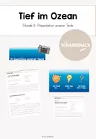 Vorschau - Unterrichtsreihen - Tief im Ozean - Stunde 5: Präsentation der Texte - Deckblatt
