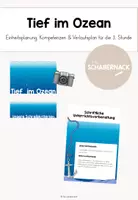 Vorschau - Stundenentwürfe - Tief im Ozean - Einheitsplanung, Kompetenzen & Verlaufsplan 3. Stunde - Deckblatt