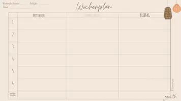 Vorschau - Lehrpläne/Lehrermaterial - Wochenplan Boho Vorlage - Seite 2
