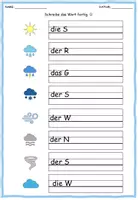 Vorschau - Mal- und Bastelvorlagen - Das Wetter – Wortschatz, Satzbau & Spiele (1. Klasse & DAZ) - Deckblatt