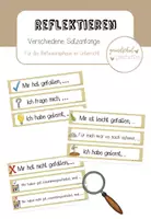 Vorschau - Bildkarten - Reflexionskarten mit Satzanfängen - Deckblatt