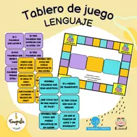 Vista previa - Juegos / Gamificación - Tablero de juego: Lenguaje (3 tipos de consignas) - Portada