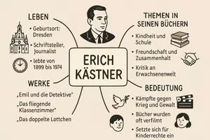 Vorschau - Arbeitsblätter - Lernposter + Arbeitsblatt zum Thema "Erich Kästner" + Onlineübung & MP3 + Mindmap + Infografiken - Seite 3