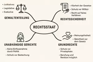 Vorschau - Arbeitsblätter - Lernposter + Arbeitsblätter zum Thema "Rechtsstaat" + Lösung & MP3 + Mindmap + Infografik - Seite 2