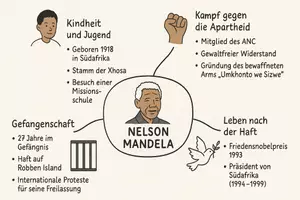 Vorschau - Arbeitsblätter - Lernposter + Arbeitsblätter zum Thema "Nelson Mandela" + interaktive Lösung & MP3 + Mindmap + Infografik - Seite 2