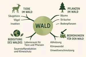 Vorschau - Arbeitsblätter - Lernposter + Arbeitsblätter zum Thema "Wald" + Lösung & MP3 + Mindmap + Infografik - Seite 3