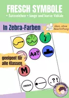 Vorschau - Poster - FRESCH Symbole - klein, ohne Schrift (Zebra-Farben) - Deckblatt