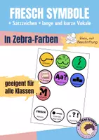 Vorschau - Poster - FRESCH-Symbole / klein, beschriftet (Zebra-Farben) - Deckblatt