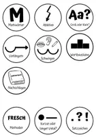 Vorschau - Fördermaterial/Inklusion - Fresch Symbole schwarz-weiß (Strategiesymbole) - Seite 2