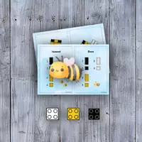 Vorschau - Stationenlernen - 🐝 Biene Hummel Bauplan Klemmbausteine Lego® - Deckblatt