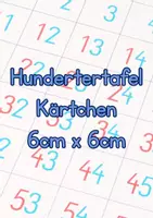 Vorschau - Fördermaterial/Inklusion - 100er Tafel Kärtchen Montessori Farben 6 x 6cm - Deckblatt