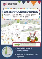 Vorschau - Arbeitsblätter - Simple Past Bingo – Osterferien - Deckblatt