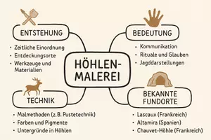 Vorschau - Arbeitsblätter - Lernposter + Arbeitsblatt "Höhlenmalerei" + Onlineübung & MP3 + Mindmap + Infografik - Seite 3