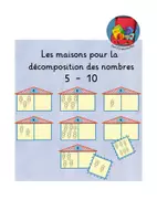 Aperçu - Apprentissages en autonomie - Les maisons pour la decomposition des nombres 5-10 - Page de couverture