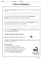 Vorschau - Arbeitsblätter - Kurzgeschichten erschließen: Merkmale einer Kurzgeschichte "Partnerarbeit" von Stefanie Dominguez (inkl. Musterlösung) - Seite 1