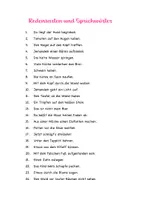 Vorschau - Arbeitsblätter - Redensarten und Sprichwörter Kurzsequenz - Deckblatt
