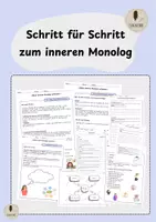 Vorschau - Arbeitsblätter - Schritt für Schritt zum inneren Monolog - Deckblatt
