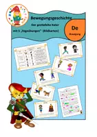 Vorschau - Bildkarten - Yogageschichte _ Bewegungsgeschichte_Der gestiefelte Kater - Deckblatt