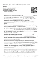 Vorschau - Arbeitsblätter - Lernplakat + Arbeitsblätter zum Thema "Ist es gefährlich, Astronaut zu sein?" (Lückentext, Hörverstehen) + Lösung & MP3 + Mindmap + Infografik - Seite 1