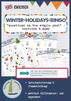 Vorschau - Arbeitsblätter - Simple Past Bingo Weihnachtsferien - Deckblatt