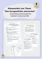 Vorschau - Klassenarbeiten - Klassenarbeit Kurzgeschichten erschließen und untersuchen "Kahlschnitt" Kirsten Boie (1993) inkl. Musterlösung und EHZ - Deckblatt