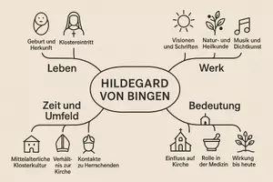Vorschau - Arbeitsblätter - Lernposter + Arbeitsblätter zum Thema "Hildegard von Bingen" (Lückentext, Hörverstehen) + Lösung & MP3 + Mindmap + Infografik - Seite 2