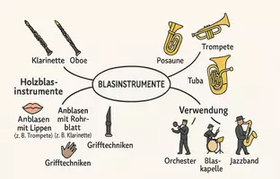 Vorschau - Arbeitsblätter - Lernposter + Arbeitsblätter "Blasinstrumente" + Onlineübungen & MP3s + Mindmap + Infografiken - Seite 2